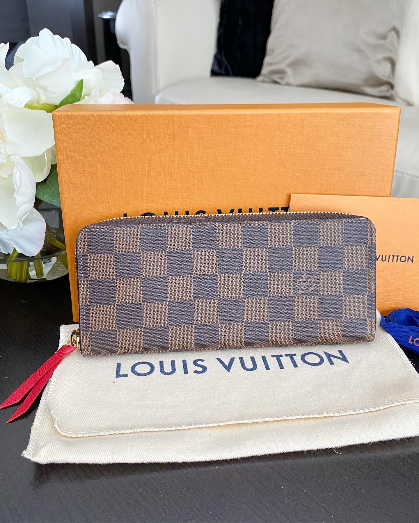 Louis Vuitton Clemence Wallet Damier Azur